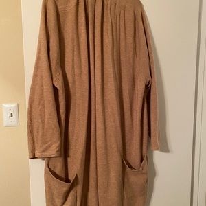 Huge fuzzy cardigan. Robe vibes.